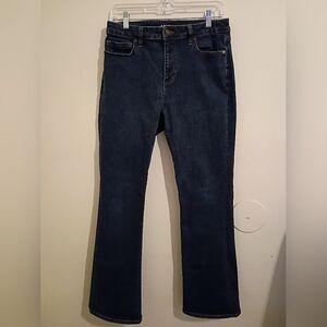 Lands End Women's Midrise Curvy Boot cut Jeans Sz 12